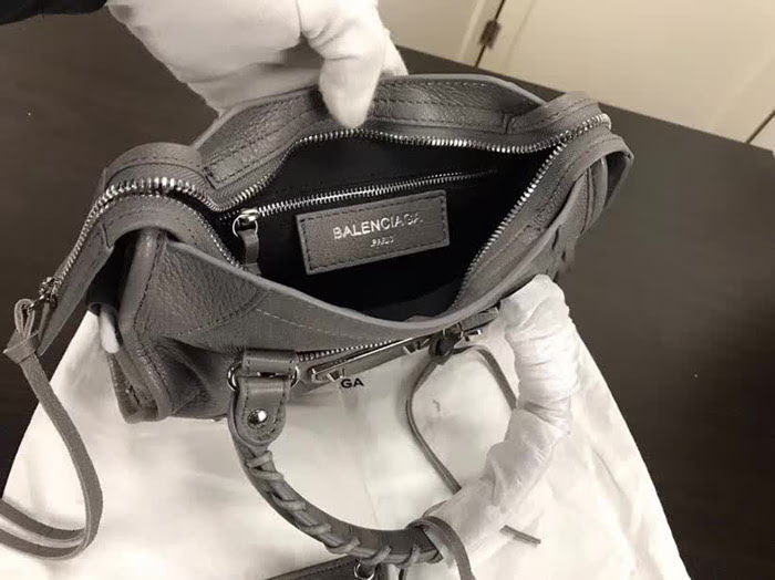 BALENCIAG巴黎世家 原單品質 經典機車 原版山羊皮銀邊 包邊五金款 手提肩背斜挎包  BL1418